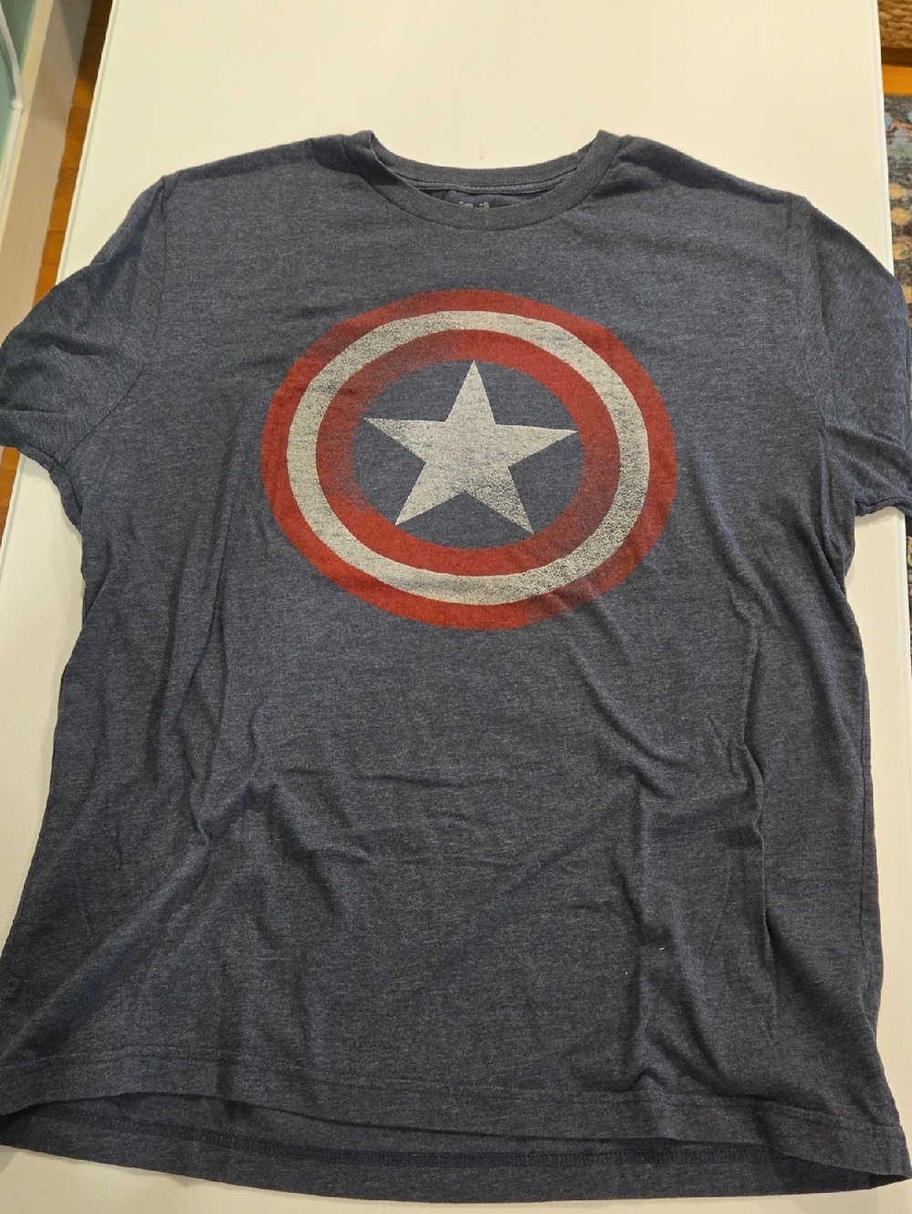 GAP Navy Short-Sleeve Tee with Captain Amwrica Graphic